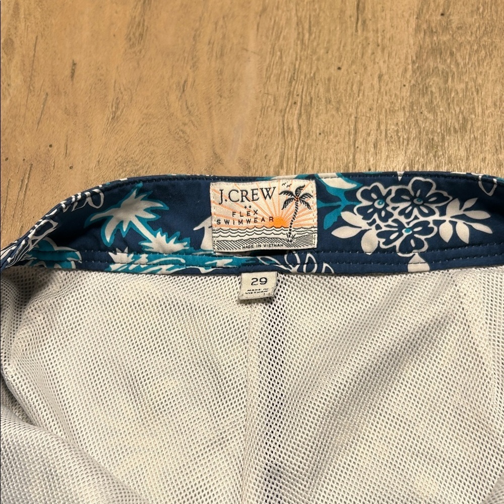 J. Crew Blue and White Pineapple Board Shorts - Picture 3 of 6
